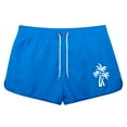 thumbnail image 3 of Men Swim Trunks Three Coconut Trees Print 2 In 1 Quick Dry With Pockets Swimwear Bathing Suits Beach Outdoor Blue M, 3 of 4