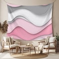 thumbnail image 2 of Pink Gray Ombre Large Tapestry for Bedroom Wall Hanging Tapestry, Geometric Modern Abstract Moire Art Ceiling Backdrop Tapestries Poster Blanket Wall Decor for Teens Room Living Room Dorm 85" x 90", 2 of 8