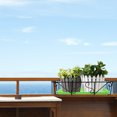 thumbnail image 4 of 1 Set of Balcony Hanging Flowerpot Railing Flower Rack Decorative Plant Pot, 4 of 9