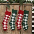 thumbnail image 5 of Buffalo Plaid Christmas Stockings Set 2, Large Traditional Red and Black Xmas Stockings, Christmas Stocking for Fireplace Hanging Decor Holiday Christmas Decorations Indoor 18 Inch, 5 of 8