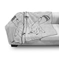 thumbnail image 3 of Alchemy Soft Flannel Fleece Throw Blanket, Themed Sketch of All Seeing Eye and Witch Hands Magic Image, Cozy Plush for Indoor and Outdoor Use, 50" x 70", Charcoal Grey and White, by Ambesonne, 3 of 6