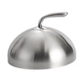 thumbnail image 2 of Tapa protectora de acero inoxidable para alimentos, cubierta antipolvo para mesa de comedor, para interiores y exteriores, fiestas. Plata 24 cm, 2 of 8