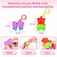 thumbnail image 6 of Fun Little Toys 36Pcs Valentine Popit with Cards with Pop Bubble Keychain Fidget Toys Pop Keychain Stress Anxiety Relief Toy for Kids Valentine's Day Classroom Exchange Prizes, Party Favors, 6 of 7
