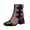 Red, variant on Wyzesi Platform Mini Boots for Women Ladies Fashion Colorblock Snake Print Square Toe Back Zip High Heel Booties Toddler Winter Boots