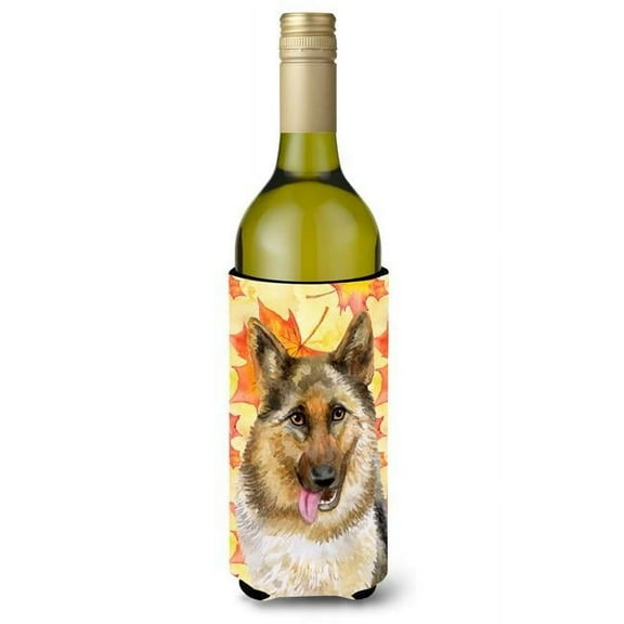 German Shepherd Fall Wine Bottle Beverge Insulator Hugger