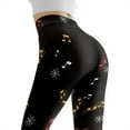 thumbnail image 5 of DISNIMO Snowflake Musical Note Print Yoga Pants Leggings Tummy Control Workout Leggings, High Waisted Yoga Pants for Workout Sport, Black, 3XL, 5 of 6