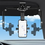 1080° Rotatable and Retractable Car Phone Holder multifunction Car Rearview Mirrior Mount Cradle Clip Universal