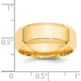 thumbnail image 4 of 14K Yellow Gold 14Ky 8mm Bevel Edge Comfort Fit Band Size 10 Made In United States bec080-10, 4 of 5