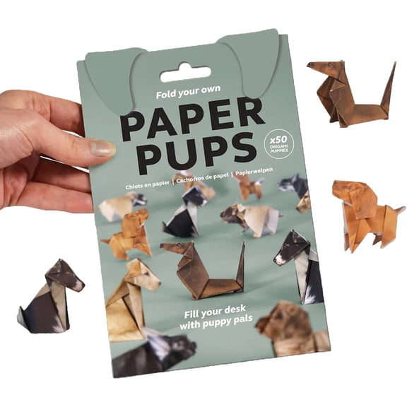 50 Sheets DIY Paper Dog, Origami Paper Kit to Fold Cute Dog Figures, Desk Origami Dog Decoration, Craft Activity for Adults , Creative Gift   Cat Dog Lovers