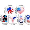 thumbnail image 2 of American Silicone Focal Bead Set  12 Pack Patriotic USA Flag Mom Bun 4th of July Bulk Wholesale Red White Blue Gnome Heart Sunflower Bull Skull Flipflop Keychain Making Kit Beaded Pen Freshie Hanger, 2 of 6
