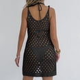 thumbnail image 6 of Womens Swimsuit Cover Ups Sleeveless Crochet V-Neck Hollow Out Mini Swim Dress, 6 of 6