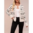 thumbnail image 4 of Women'S Valentine'S Day Love Heart Cardigan Cute Soft Open Front Knit Sweater Black Color M, 4 of 6