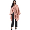 thumbnail image 5 of VICHVVY Women's Shawl tassel button Autumn and winter Fashion Soft Warm Long Large Scarves for Gifts For Ladies Pink, 5 of 6