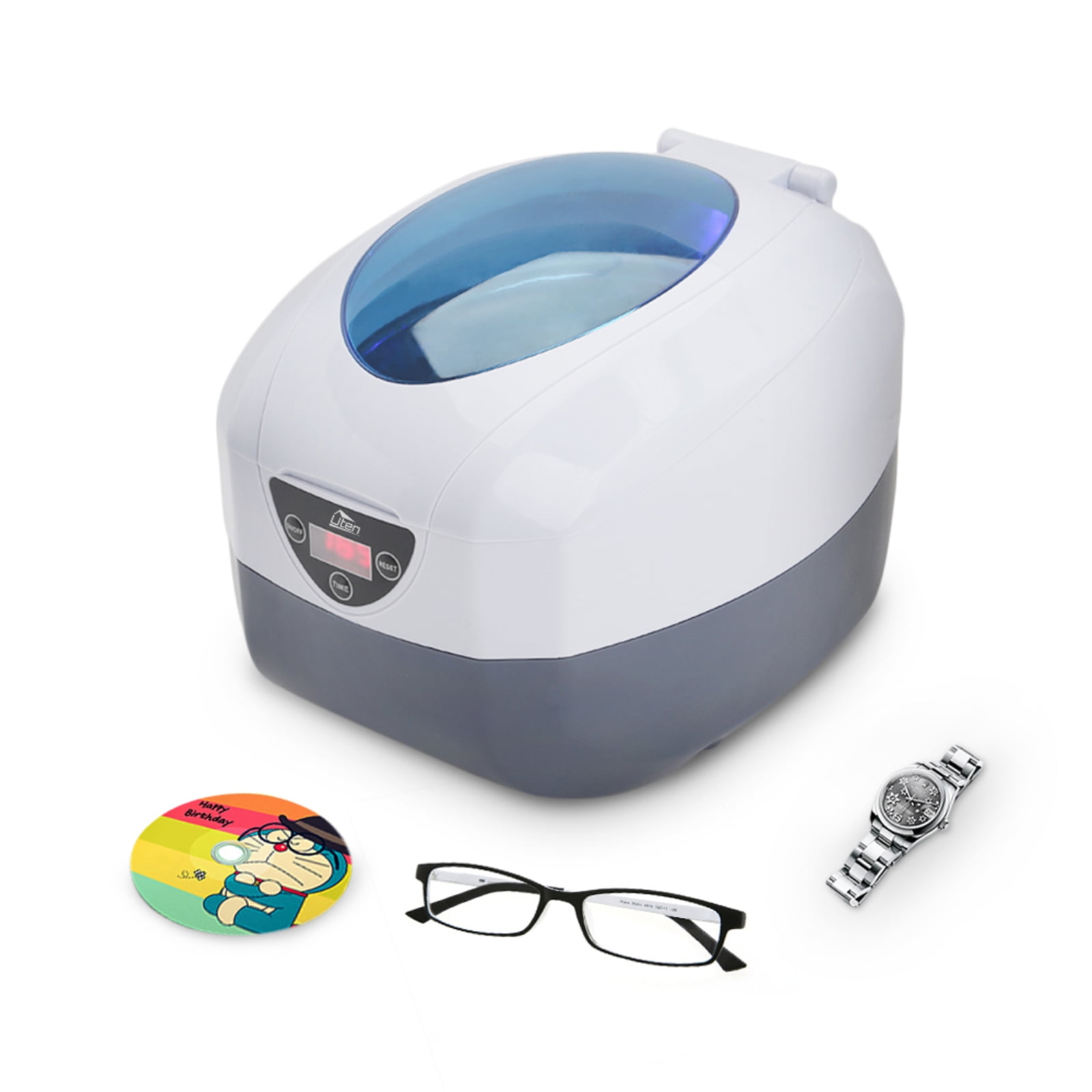 Uten Professional Ultrasonic Jewelry Cleaner with Timer, Portable Cleaning Machine (750 ml
