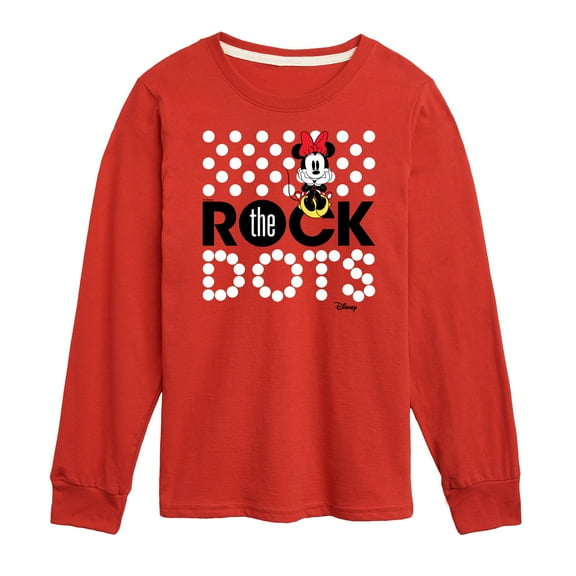Disney - Mickey & Friends - Minnie Mouse - Rock the Dots - Toddler And Youth Long Sleeve Graphic T-Shirt