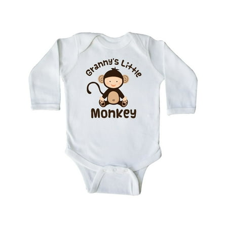 

Inktastic Granny s Little Monkey Gift Baby Boy or Baby Girl Long Sleeve Bodysuit