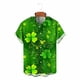 thumbnail image 5 of Blusa y camisa de manga corta con cuello vuelto para hombre, blusa informal de moda con cuello vuelto, blusa estampada de manga corta con botones, blusa de poliéster para hombre, 5 of 6