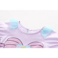 thumbnail image 4 of Bellafa Newborn Baby Girls Cartoon Onesie Romper Dress Fairy Princess Bodysuit Fancy Tutu Dress Easter Birthday Party Dress w/ Headband-1 Pack, 4 of 10