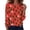Orange#1, variant on Holiday Gifts! Titcea Christmas Tops for Women 2024 Long Sleeve Crewneck Fashion Xmas Print Cute Pullover Sweaters 2024 Loose Comfort Lightweight Casual Tops