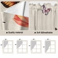 thumbnail image 5 of Tulips Spring Floral Swag Valances for Windows, Kitchen Curtains 36 Inch Length 2 Panels Set, Pastoral Flowers Butterfly Rustic Short Curtains for Small Windows Rod Pocket Cafe Curtains 28"x36", 5 of 8