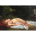 thumbnail image 3 of Gustave Courbet 14x11 Black Modern Framed Museum Art Print Titled - Nu Lying (1866), 3 of 5