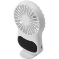 thumbnail image 3 of Ventiladores USB, pantalla de tiempo, ventiladores de escritorio portátiles recargables, mini ventilador portátil para viajes, blanco, 3 of 5