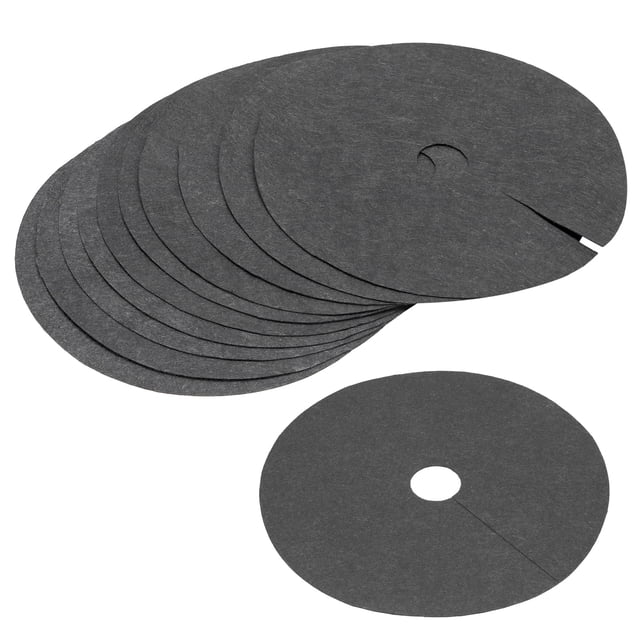 Uxcell 16.5'' Anillo de Mulch para Árbol Protector de Tela No Tejida Cubierta de Planta Negra Paquete de 20