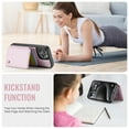 thumbnail image 6 of Dteck Wallet Case for iPhone 14 Pro Max,Luxury Leather Detachable Credit Card Holder Slot Magnetic Pocket Case RFID Blocking Shockproof Kickstandv Cover for iPhone 14 Pro Max,Pink, 6 of 10