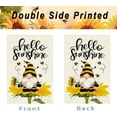 thumbnail image 5 of Gnome Bee Summer Garden Flag 12.5x18 Double Sided for Outside, Hello Sunshine Sunflower Seasonal Yard Flag Outdoor Farmhouse Decoration 16-12, 5 of 6
