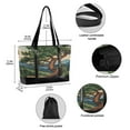 thumbnail image 2 of FORMRS Canvas Laptop Tote Bag for Women with 15.6" Computer Compartments Shoulder Handbag, Retro Pine Tree, 2 of 7