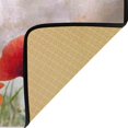 thumbnail image 5 of Dreamtimes Field Red Poppy Flower Kitchen Mats Washable Long Floor Runner Rug Non-Slip Fatigue Area Rugs Fashion Absorbent Doormat Cushioned for Farmhouse Home Bath Indoor Outdoor Decor 39"x20", 5 of 6
