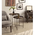 thumbnail image 5 of Kate and Laurel Ulani Modern Metal Round Nesting Side Table, Set of 2, Bronze, Glam End Tables, 5 of 7