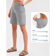 thumbnail image 2 of Bermudas G Gradual High Waisted 9 para mujer, color gris brillante, 2 of 6