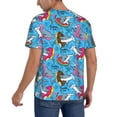 thumbnail image 2 of Hirioo Sharks Summer for Men's Baseball T-shirt Shirts Short Sleeve Casual Summer Button Stretch T Shirts,Size S-4XL-Large, 2 of 7