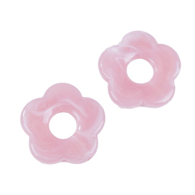 Jumpingount 2 piezas de acrílico flor Color sólido DIY decorativo ahueca hacia fuera pendiente collar joyería hacer hallazgos Ropa, zapatos y accesorios Miscelánea Púrpura claro Jumpingount AP015879-07