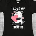 thumbnail image 4 of Inktastic I Love My Sister with Panda Illustration Boys or Girls Baby Bodysuit, 4 of 5