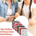 thumbnail image 5 of HILABEE 3.94" Cotton Christmas Patchwork Sewing & Craft Fabric Squares, 10 Pcs, Multicolor, 5 of 9