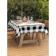 thumbnail image 3 of Outdoor Tablecloth with Umbrella Hole for Patio/Picnic/Party/Camping, Yellow Lemon Waterproof Table Cloth Rectangle Table Cover Washable, Summer Country Truck Floral Botanical Black Plaid (52"x 70"), 3 of 8