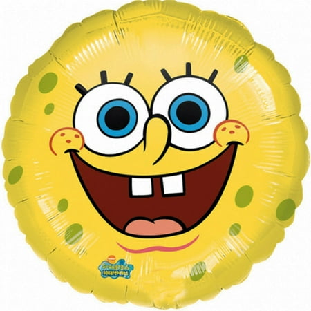 Smiley Face Foil Balloon - Spongebob Smiles Face Foil Balloon 18