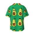 thumbnail image 2 of Daiia Cartoon Fruit 1 Men's Linen Shirts Short Sleeve Casual Shirts Button Down Shirt for Men Beach Summer Wedding Shirt-Small, 2 of 7