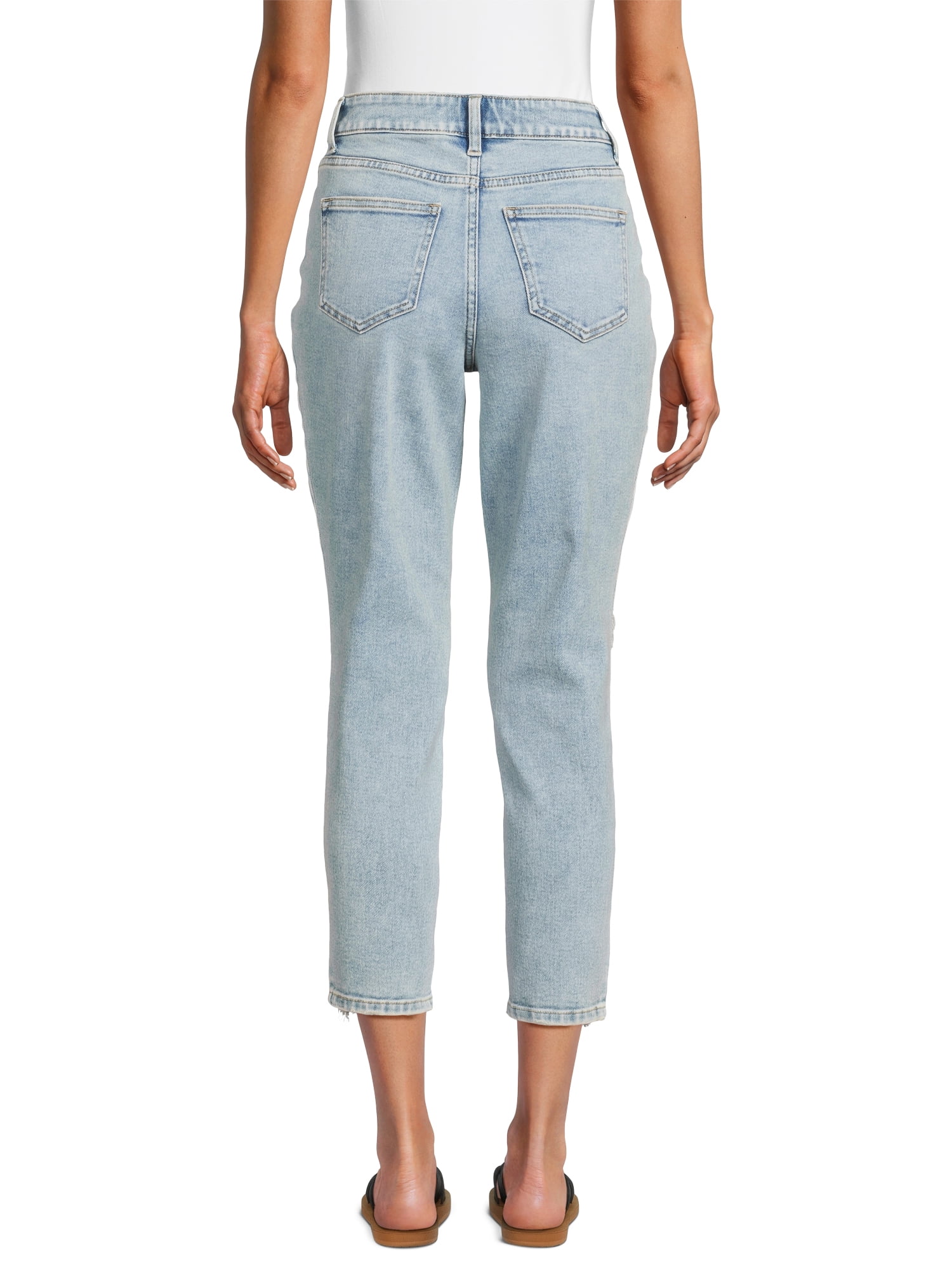 Time and Tru Women's High Rise Mom Jeans, 27” Inseam, Sizes 2-20 - Walmart .com