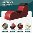 thumbnail image 2 of SCUQI Upholstered Faux Leather Chaise Lounge for Yoga – Modern Yoga Couch Sofa for Stretching, Relaxation, Exercise & More (Red), 2 of 6