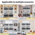thumbnail image 6 of Grey Wood Grain Kitchen Curtains 96 Inch Length, Country Vintage Barn Door Rustic Lodge Grommet Top Bedroom Living Room Curtains, Light Filtering Cafe Curtain Drapes 2 Panels Set 104''x96'', 6 of 9