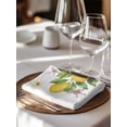 thumbnail image 6 of Yellow Lemon Cloth Napkins Set of 4 Reusable Dinner Napkins, Country Flower Butterfly Watercolor White Cocktail Napkin Washable Table Napkins for Wedding/Holiday Party/Baby Shower 20"x20", 6 of 7