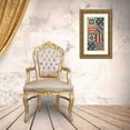 thumbnail image 3 of Vision Studio  9x14 Gold Ornate Wood Framed with Double Matting Museum Art Print Titled - American Quilt J, 3 of 4