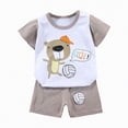thumbnail image 4 of mgoYE Girl Baby Clothes House Cartoon Outfit Set T-Shirt and Short for Little Kids|Khaki 7-8 Years, 4 of 4