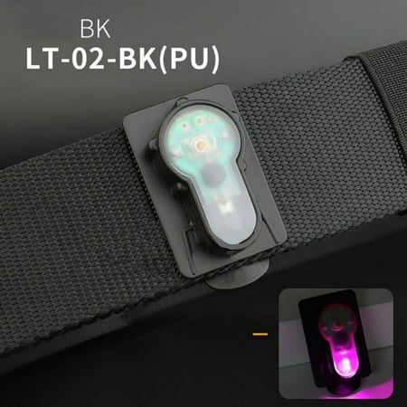 

Popvcly 1Pc Signal Light Clip-on Survival Lamp for Vest Belt Outdoor Waterproof Safety Rescue Strobe Black-Purple Light