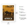 thumbnail image 2 of West Africa - Equatorial Africa - Elephants - Vintage Airline Travel Poster by Vincent Guerra c.1946 - Bamboo Fine Art 290gsm Paper (Unframed) 17x22in, 2 of 4