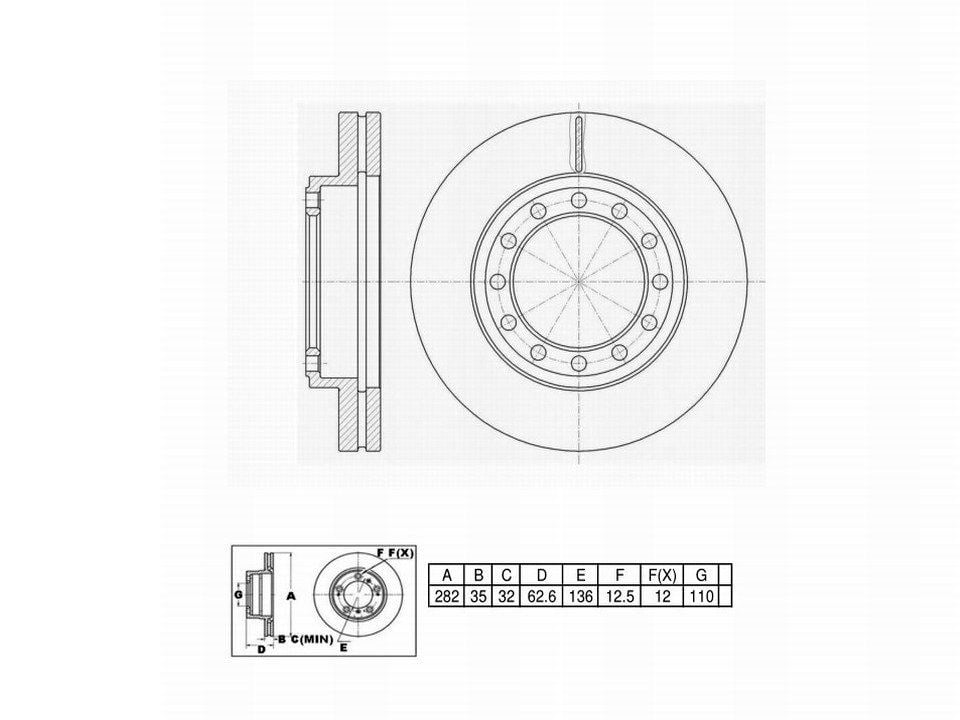 Winstop Brake Rotor, Front WS243151, Isuzu NPR 1997-1990
