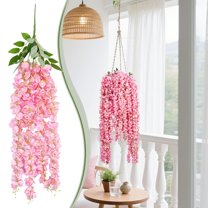 Artificial Flower Garland Verdsylv Hanging Artificial Flower Garland - Wedding Decoration Vine with Realistic Flowers for Arch Assembly, Outdoor Home Party Decor, Wedding Arch Decoration Vine, B